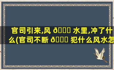 官司引来,风 🐒 水里,冲了什么(官司不断 🐎 犯什么风水怎么化解)